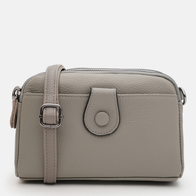 Women's cross-body shoulder bag made of genuine leather, small