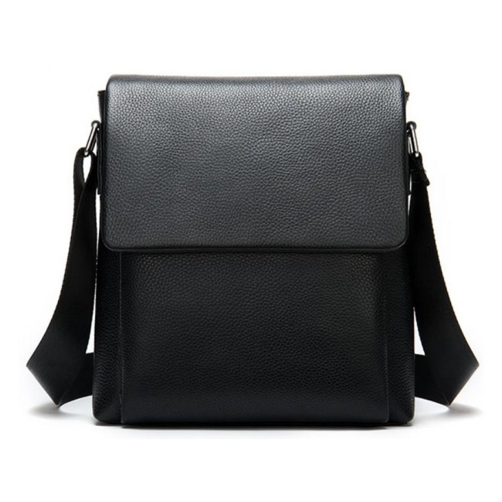 Men's genuine leather messenger bag over the shoulder