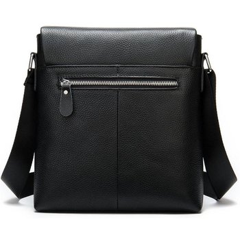 Men's genuine leather messenger bag over the shoulder