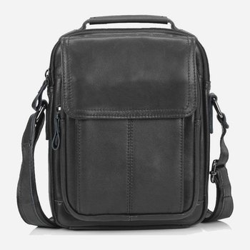 Men's genuine leather messenger bag over the shoulder