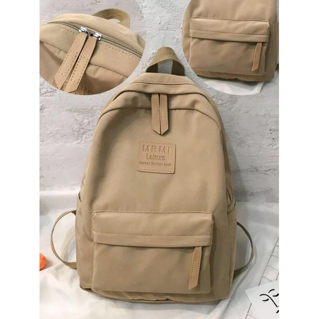 Urbaner Schulrucksack für Damen 37*28 für Teenager und Studentinnen Kleiner beiger Rucksack für die Schule und die Stadt