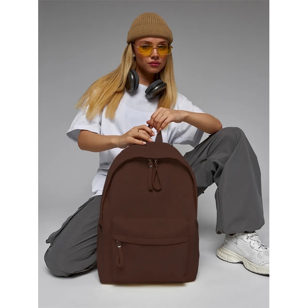 Women's backpack urban men's stylish youth backpack for students teenager laptop travel school bag for girl casual roomy universal Brown 73648
