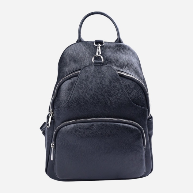 Women's backpack made of genuine leather 11 l, holds A4 format