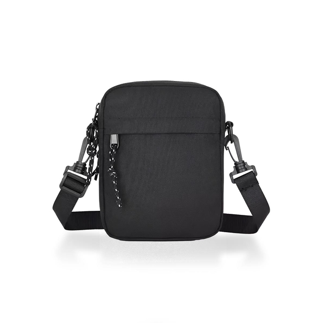 Bag purse men women travel sling shoulder messenger VMHouse small phone bag chest bag sports unisex black (0133-0001)