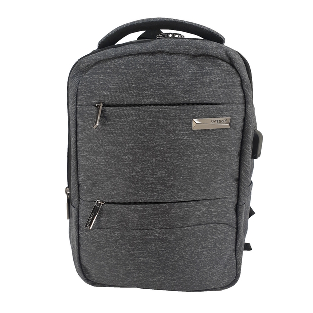 Rucksack für Handgepäck für Ryanair Wizzair 40 x 25 x 13 mit Laptopfach mit AUX, USB Graphit