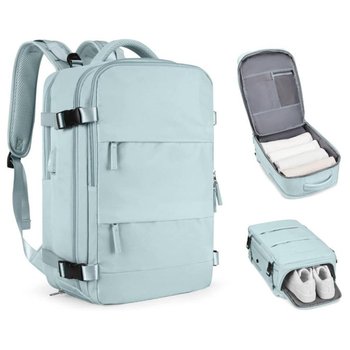 Travel backpack with shoe compartment Turquoise