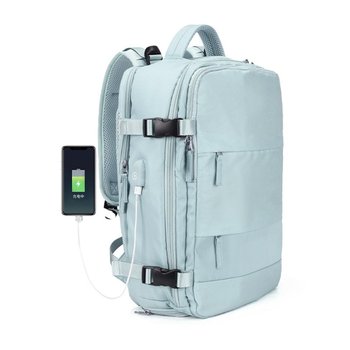 Travel backpack with shoe compartment Turquoise