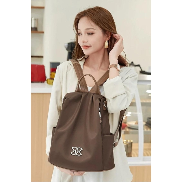 Rucksack tasche anti-diebstahl Fashion damen urban kaffee Code 00-0391