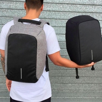 Stilvoller Anti-Diebstahl-Rucksack Bobby (45x30x16,5 cm) Schwarz