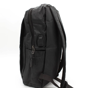 Set Rucksack, Tasche und Geldbörse 3in1 aus feuchtigkeitsabweisendem Stoff für Laptop und Sachen Schwarz