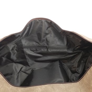 Travel bag, hand luggage with shoe compartment, brown