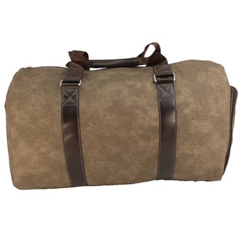 Travel bag, hand luggage with shoe compartment, brown