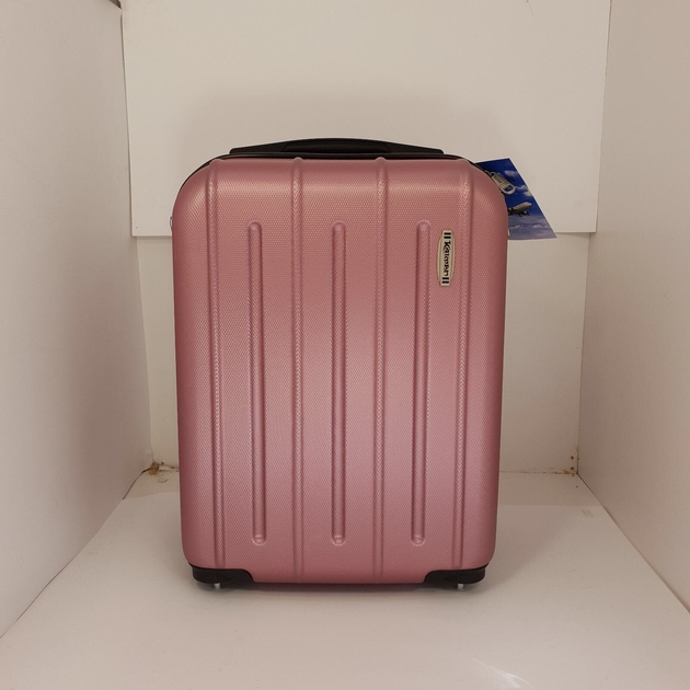 Plastic suitcase hand luggage Lowcost low-cost Wizz Air 40 x 20 x 30 light pink