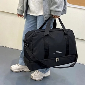 Damentasche, groß, hat 7 verschiedene Fächer, belastbar bis 20 kg, schwarz