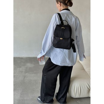 Damenrucksack, urban, kleiner Rucksack, Jugend, geräumige Aktentasche, für Mädchen, Studentinnen, Teenager, zum Spazierengehen, Reisen, für den Alltag, universell, stylisch, Schwarz 62533