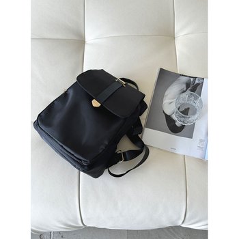 Women's backpack, urban, small backpack, youth, roomy briefcase, for a girl, student, teenager, walking, traveling, everyday, universal, stylish, Black 62533