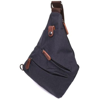 Men's sports sling shoulder bag made of textile for phone and documents, medium