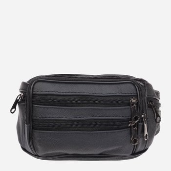 Мужская кожаная сумка на пояс (бананка)