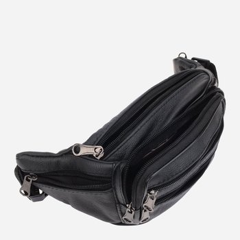 Мужская кожаная сумка на пояс (бананка)