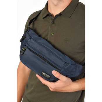 Men's blue textile bum bag Fashion (185369)