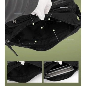 Унісекс-сумка водонепроникна через плече Wepower 2323-4 Black