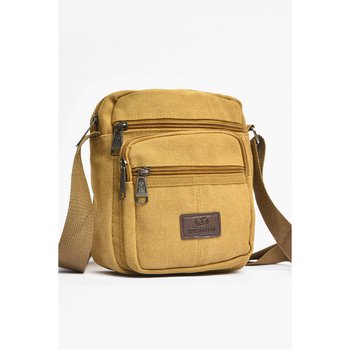 Men's shoulder bag, textile, light brown color Sport (203635)