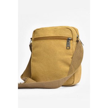 Men's shoulder bag, textile, light brown color Sport (203635)
