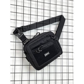 3-in-1 transformer bag (shoulder bag, chest bag - sling, banana bag) for men and women, Black