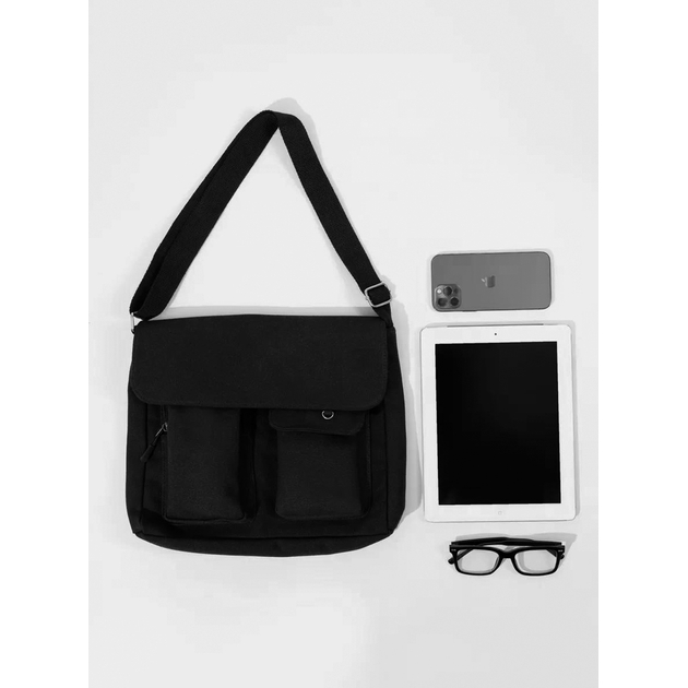 Messenger bag women's shoulder messenger bag in Korean style Harajuku anime kpop school youth bag for walking student teenage with 4 badges