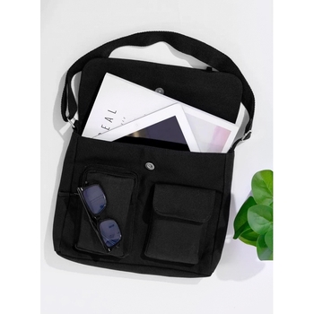 Messenger bag women's shoulder messenger bag in Korean style Harajuku anime kpop school youth bag for walking student teenage with 4 badges