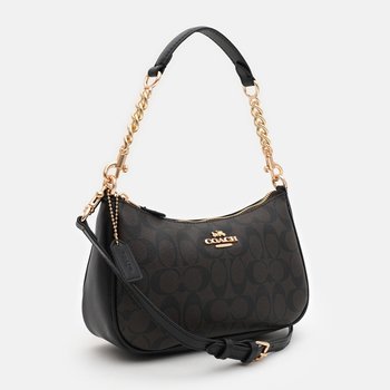 Women's baguette saddle bag made of genuine leather, medium