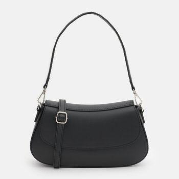 Women's cross-body shoulder bag made of genuine leather, medium