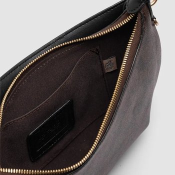 Women's baguette bag made of genuine leather, medium