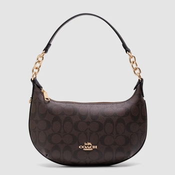 Damen Baguette Bag aus Echtleder, mittel