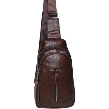 Мужская кожаная сумка-слинг