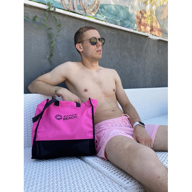 Sand&Beach Strandtasche Pink (Sandkastentasche mit Netzboden (9122221)