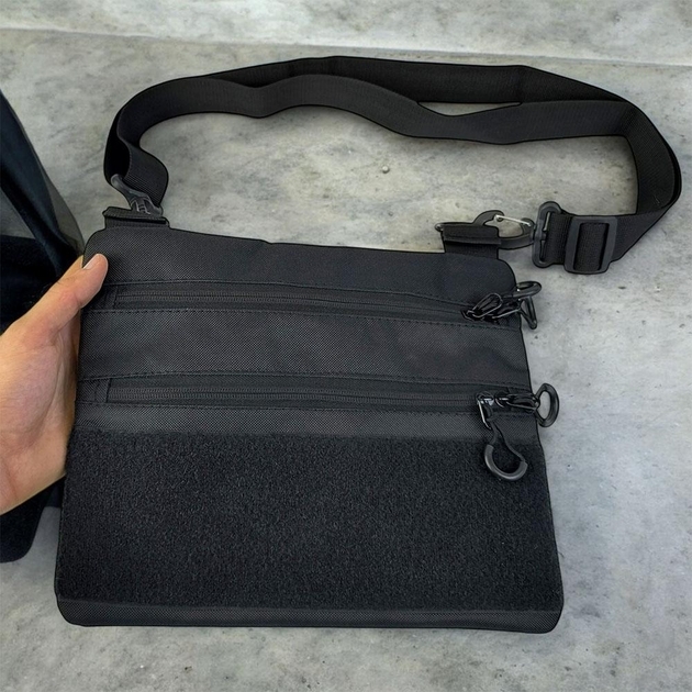 Verdeckte Tragetasche mit Holster (Cordura Messenger für Herren) Schwarz