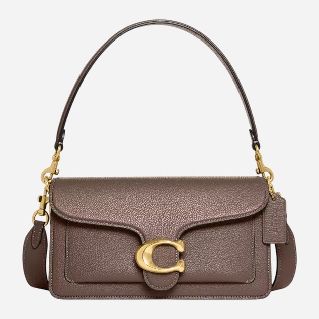 Damen Baguette Bag aus Echtleder, mittel