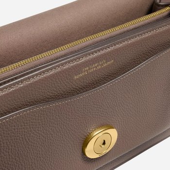 Women's baguette bag made of genuine leather, medium