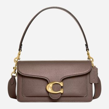 Women's baguette bag made of genuine leather, medium