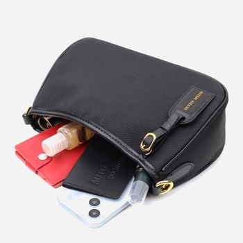 Damen Baguette Bag aus Echtleder, mittel