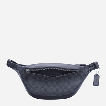 Men's genuine leather banana belt bag