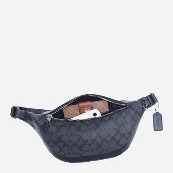 Men's genuine leather banana belt bag