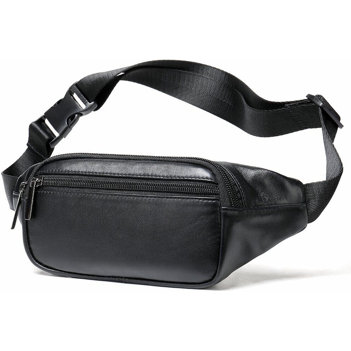 Herren-Bananen-Gürteltasche aus echtem Leder