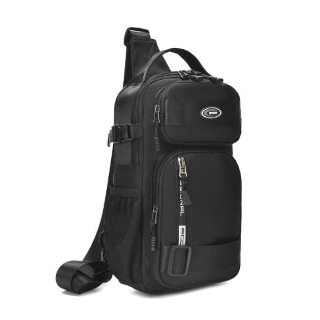 Umhängetasche Schwarze Sportbanane für Handy, Tablet, Dokumente, Schlüssel (Gürteltasche für Damen, Herren) - Cross Body (888-3)