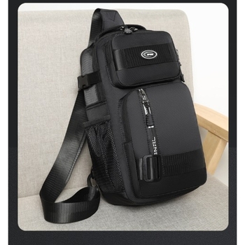 Umhängetasche Schwarze Sportbanane für Handy, Tablet, Dokumente, Schlüssel (Gürteltasche für Damen, Herren) - Cross Body (888-3)