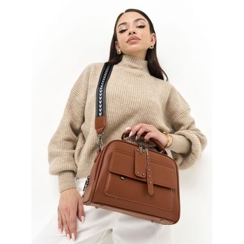 Stylische Damen Umhängetasche / geräumige Crossbody Bag mit breitem Tragegurt 9537