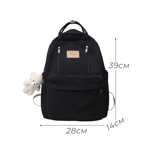 Jugendrucksack, urbaner, lässiger, stylischer Rucksack für Frauen, für Studentinnen, Teenager, geräumige Schultasche für Mädchen, Teenagerrucksack mit Schlüsselanhänger